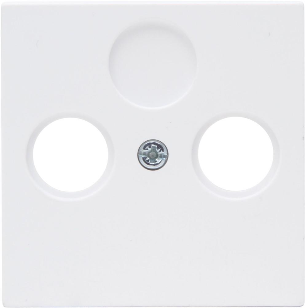 Kopp hk07 placa de cubierta blanca pura mate para coaxial - 4624040