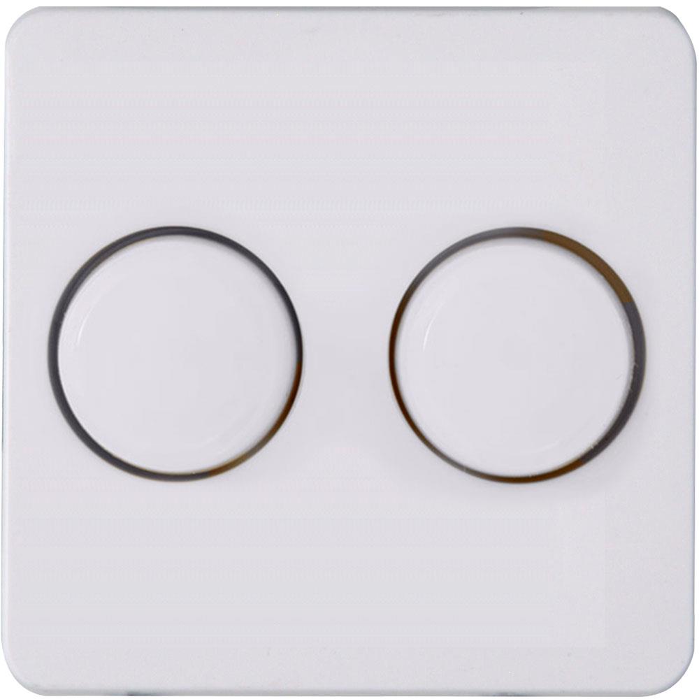 Placca Kopp hk02 bianco artico + dimmer duo a pulsanti - 4621035