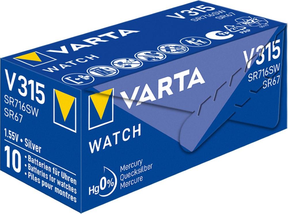 Varta 315 SR67 10 pezzi in scatola
