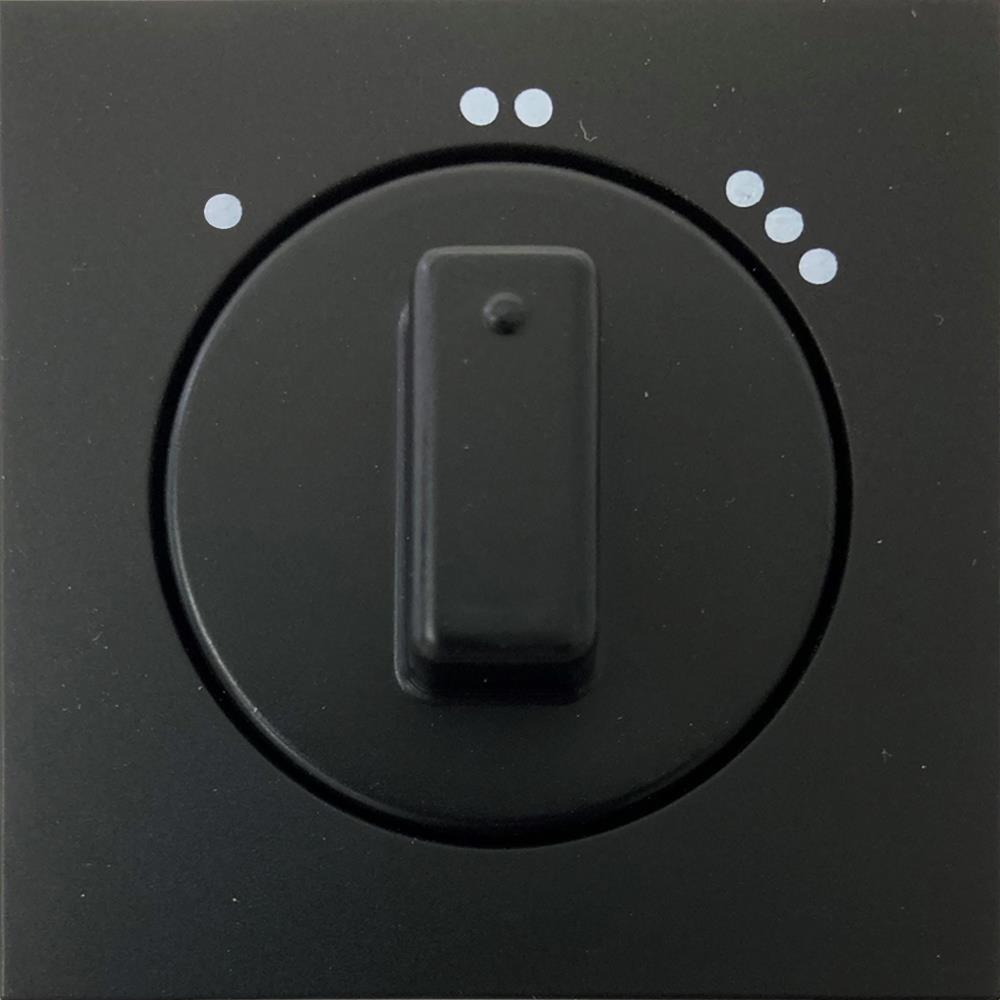 Kopp hk07 placa de cubierta negro mate puro + botón interruptor de 3 posiciones - 4624580