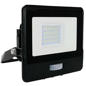 Lampada da cantiere V-tac LED 20w 3000k nera con sensore + ingresso cavo - 9335210