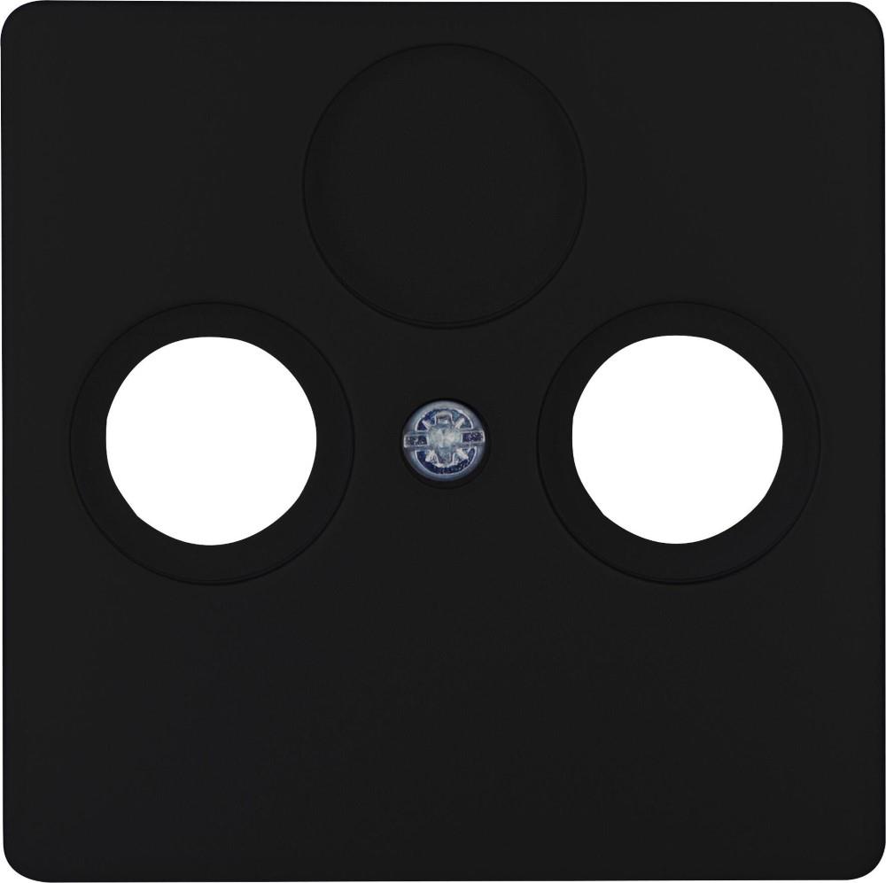 Kopp hk05 placa de cubierta negra mate para coaxial - 4621640