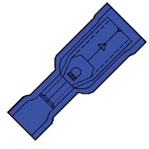 Enzo terminal de cable conector redondo hembra ISO azul 5mm - 4433370