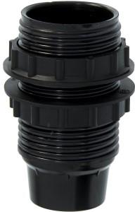 Portalampada Enzo e14 con 2x anello nero - 6042260