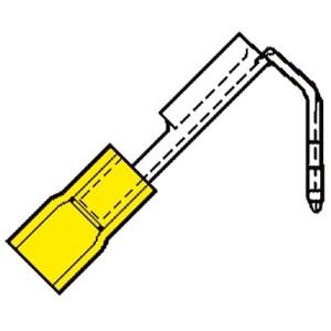 Enzo terminal de cable conector plano macho+hembra amarillo 6,3x0,8mm - 4433640