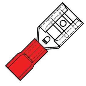 Enzo capocorda piatto femmina rosso 6,3x0,8mm - 4433020