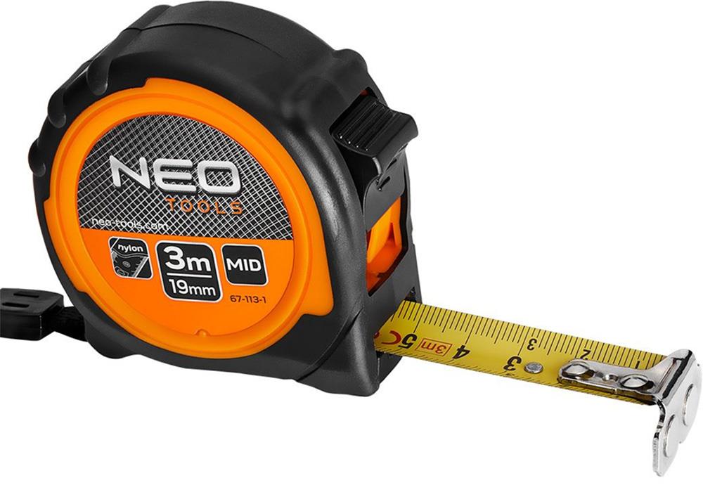 Metro a nastro Neo - metro a nastro in gomma 3 metri - 19 mm - 6453150