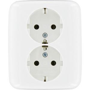 Bush jaeger presa doppia a muro bianca bush j. 4691842