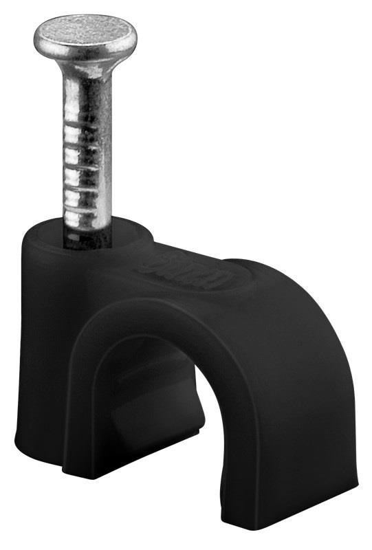 Goobay clip cable 6mm redondo caja negra (100) - 4113231
