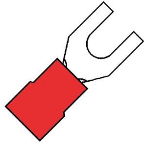 Forcella con capocorda Enzo rossa 5,3 mm - 4433110