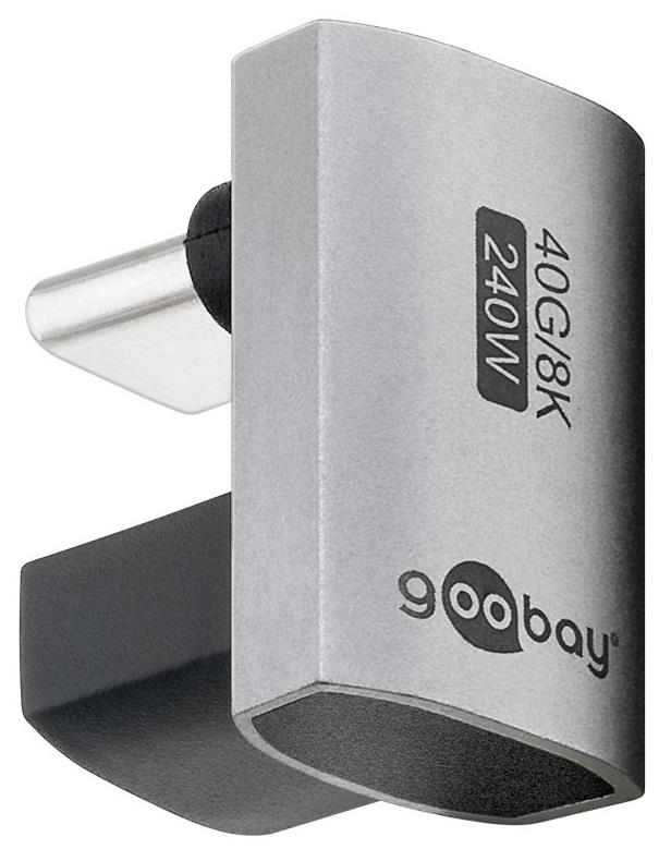 Adaptador USB-C Goobay | hombre mujer | forma de u | Adaptador de 180 grados - 9550436