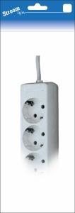 Agilizar tcd ra | 4 veces | 3m | cordón | blanco | 3x1qmm | máx. 2500w-66725621