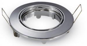V-tac faretto da incasso orientabile 50mm tondo cromo 5013320