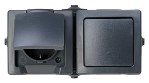 Kopp swd interruptor combinado de superficie ra horizontal antracita - 4628255