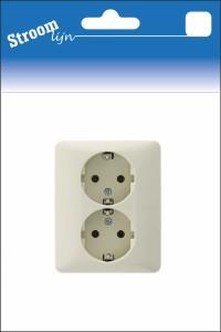Toma empotrada Streamline ra peha doble crema - 6602016