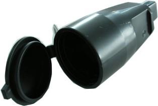 Enzo contra enchufe pin cable negro PVC - 6185800