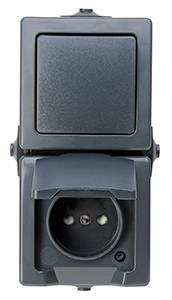 Kopp swd interruptor combinado de superficie ra vertical antracita - 4628250