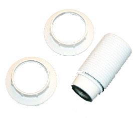 Portalampada Enzo e14 con 2x ghiera bianco 6042255