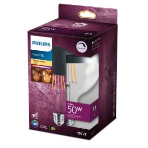 Philips led globe g125 e27 7,2-50w 2700k kopspiegel filament dimbaar blister - 5103504