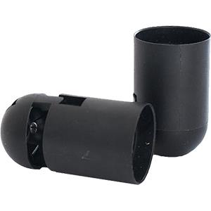 Portalámparas e27 negro mate liso - 6042701
