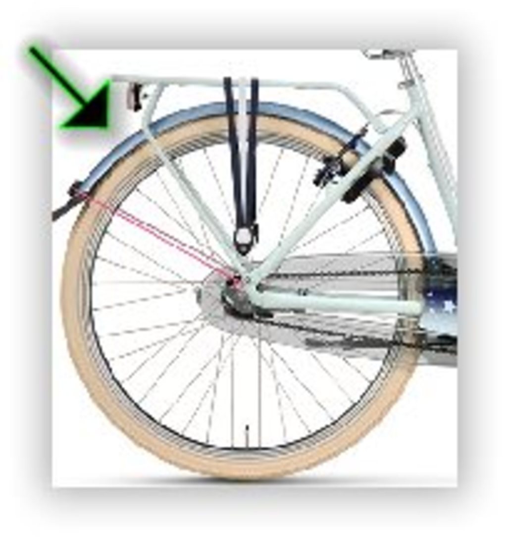 Guardabarros trasero Batavus 26 azul gris brillo