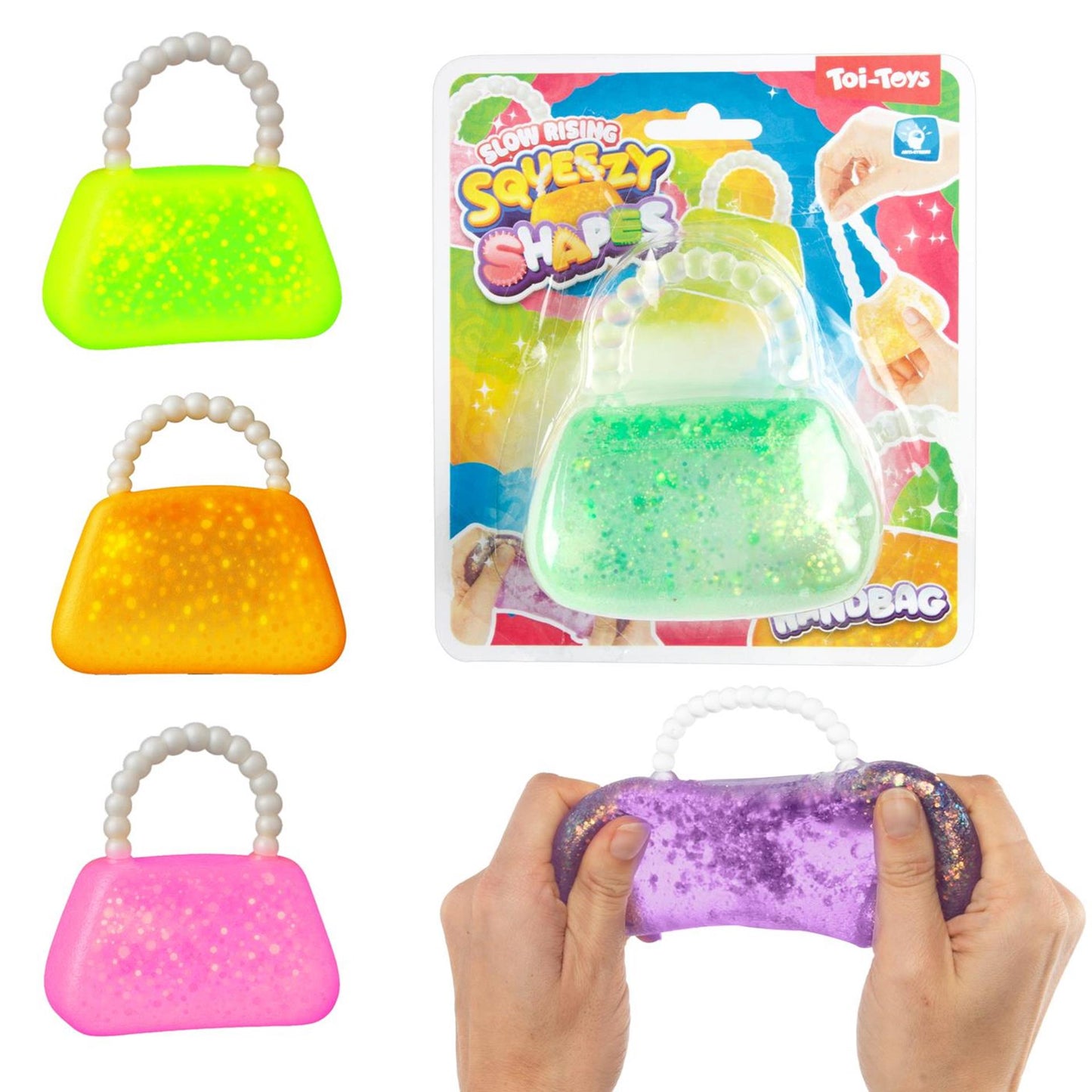Borsetta da spremere glitter Toi-toys - 8 cm