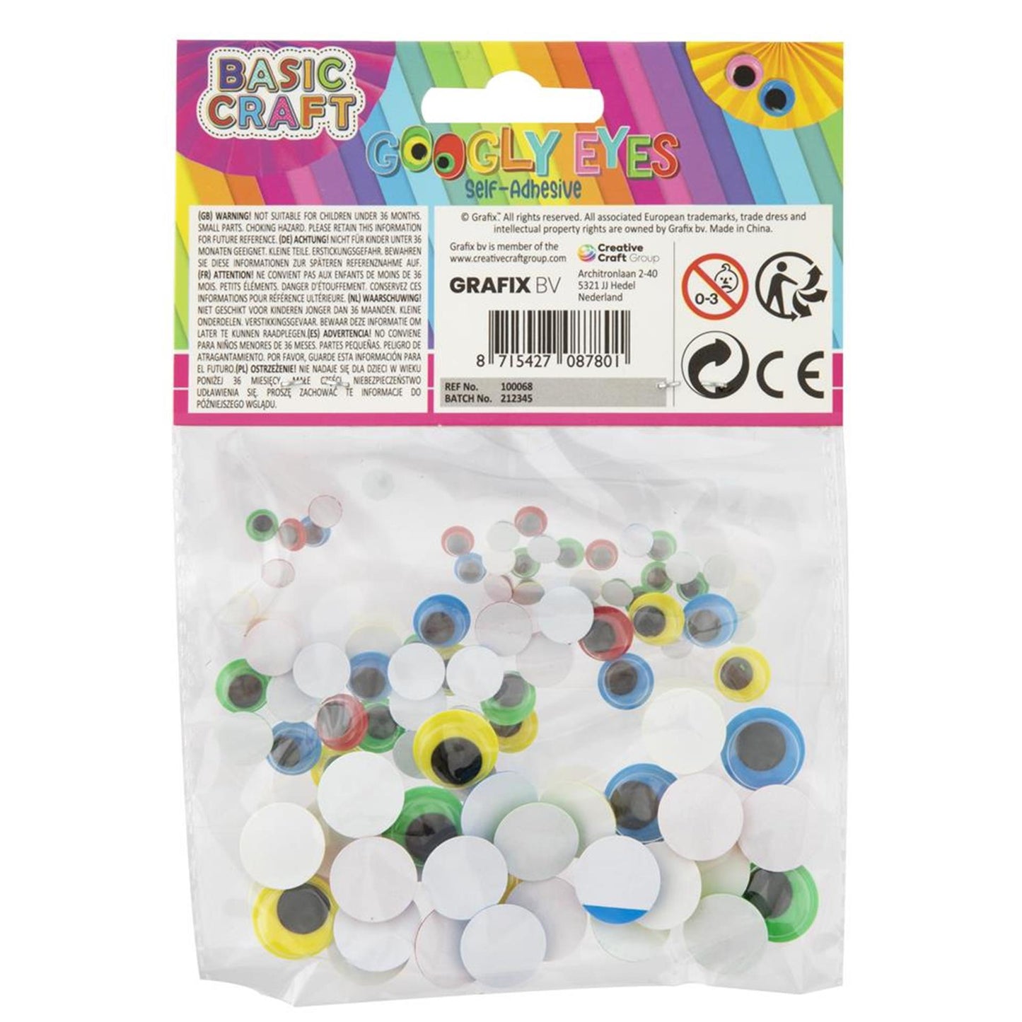 Juego de ojos móviles Grafix de 100 piezas