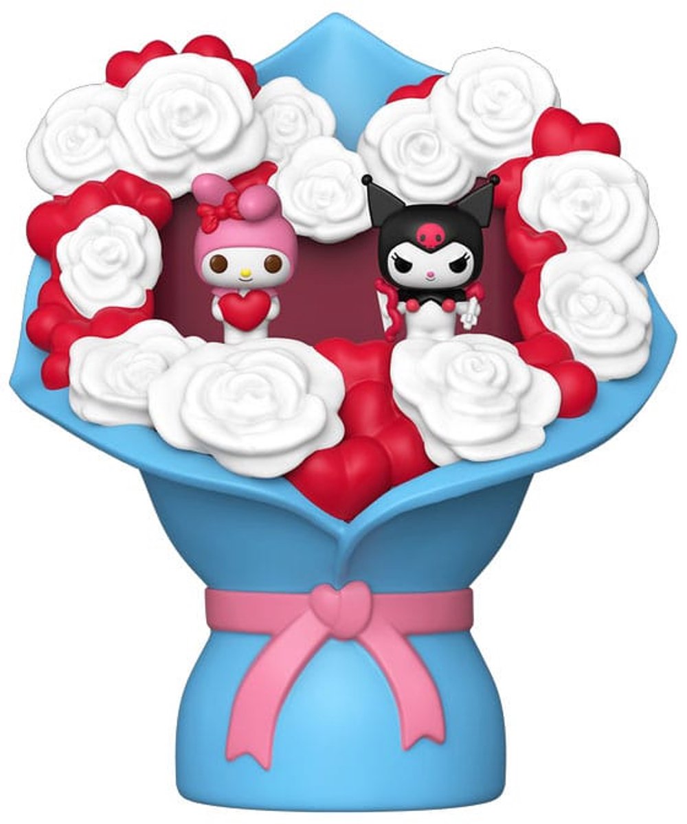 Funko sanrio bitty pop! bouquet vinyl figure 2-pack my melody kuromi (valentine) 4 cm pop! figuur - 2cm