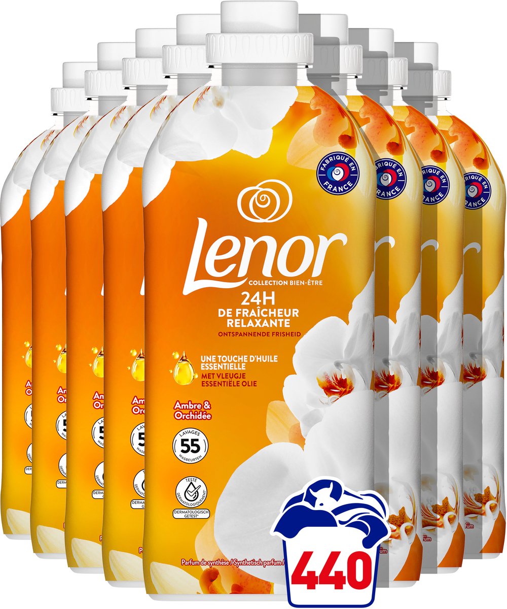 Ammorbidente Lenor Orchidea Ambra - 8 x 55 lavaggi