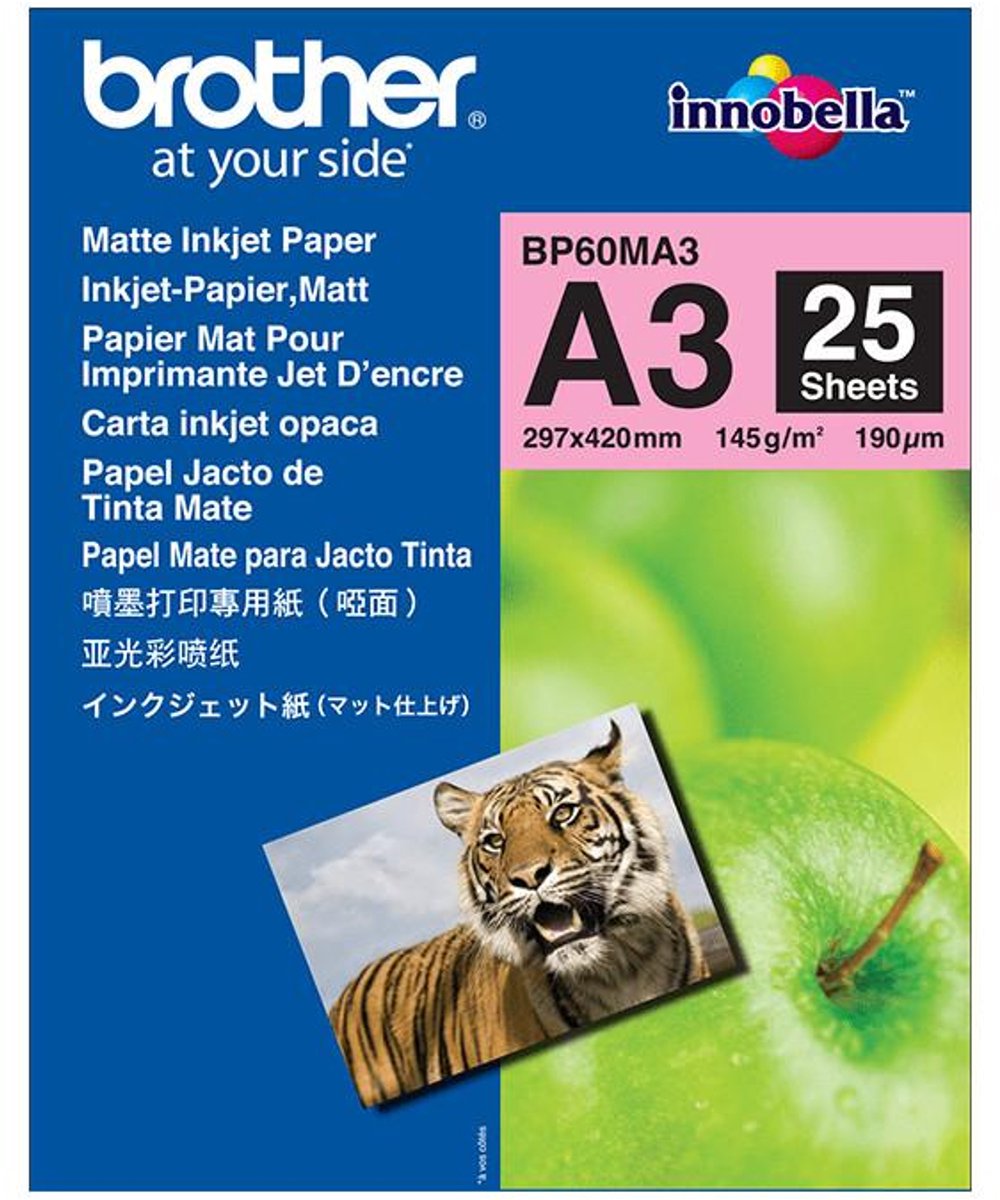 Brother papel inkjet mate a3 25 hojas