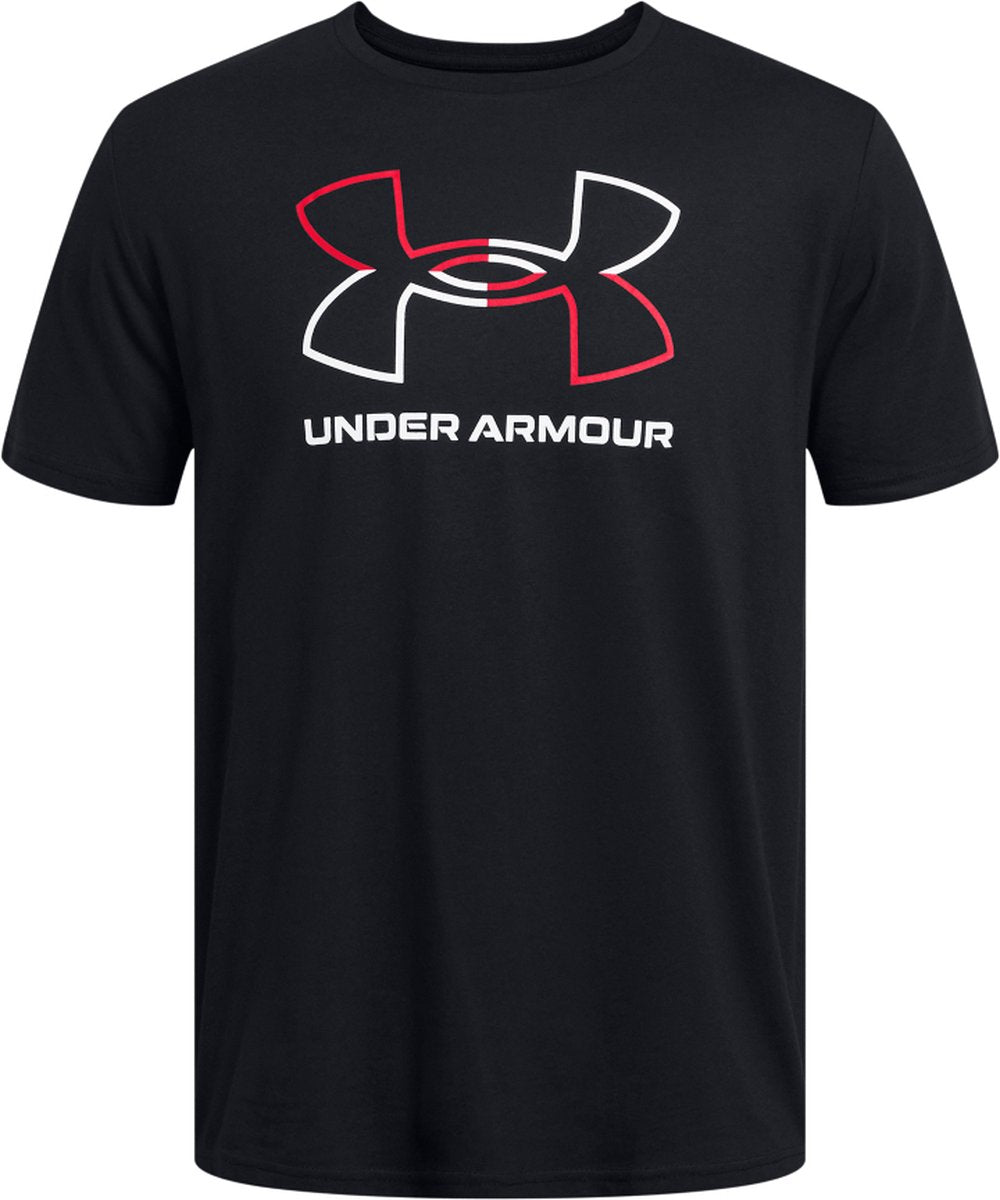 Camiseta deportiva Under Armour UA GL Foundation Update SS-BLK para hombre - Negro - Rojo - Blanco