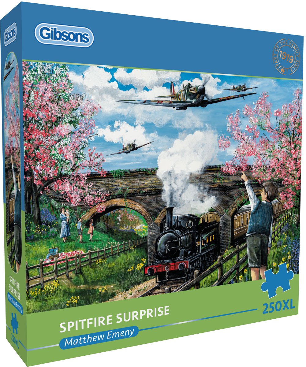 Gibsons - spitfire sorpresa (spitfire sorpresa) - mathey emeny - 1000 pezzi - 68×49 cm - puzzle per adulti