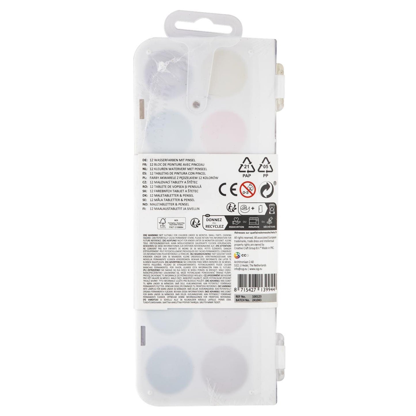 Creative Craft Group Paint Palette Neon con pennello