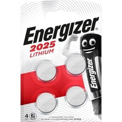 Energizer Lithium 3V button cell batteries (CR2025) 4 pieces