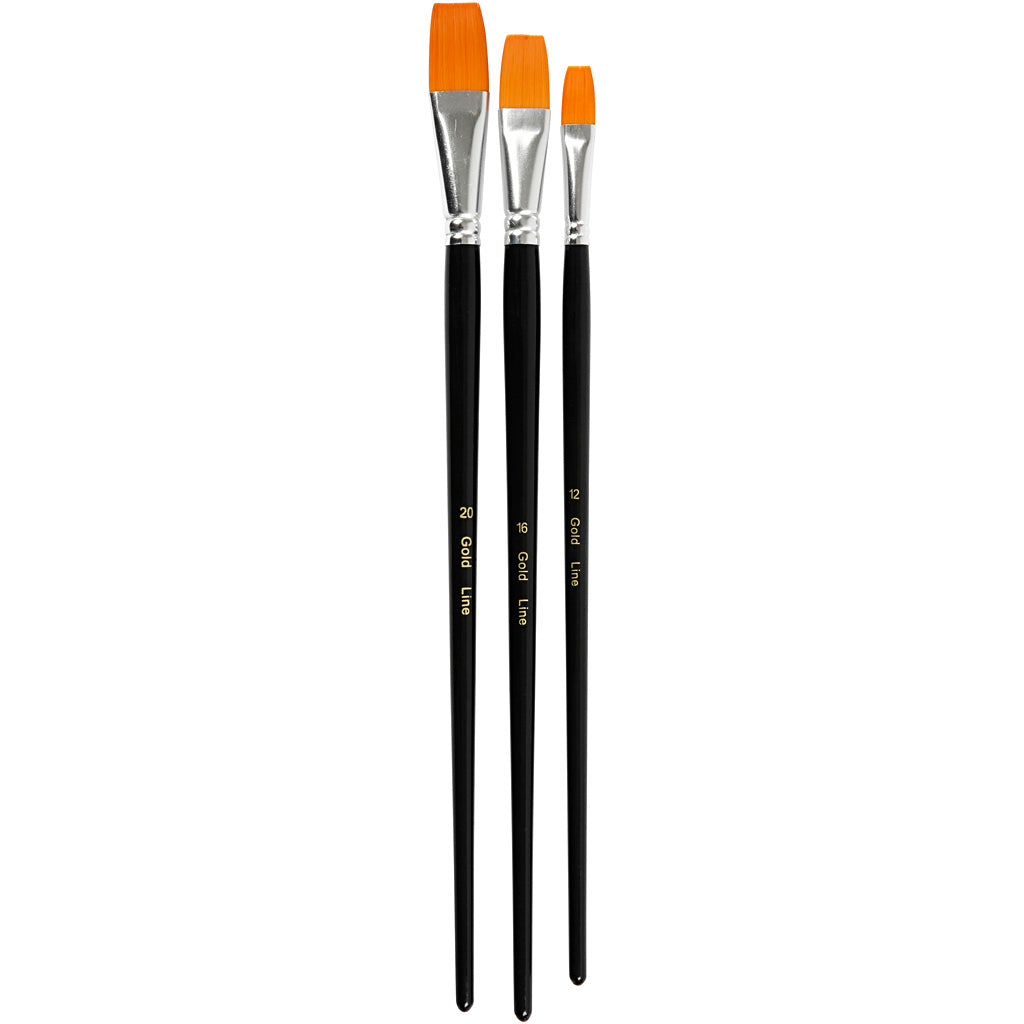 Creativ Company Gold Line Cepillos planos, 3st.