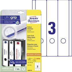 Etichette per dorso di cartelle avery l6059-25 59x297mm bianco