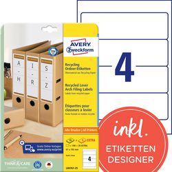 Etichette avery lr4761-25