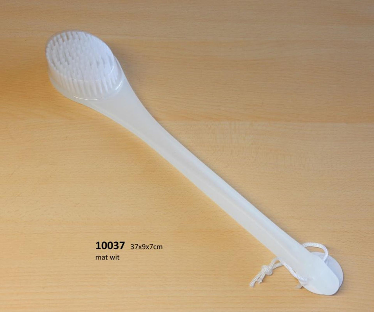 Cepillo de baño plástico blanco 37 cm