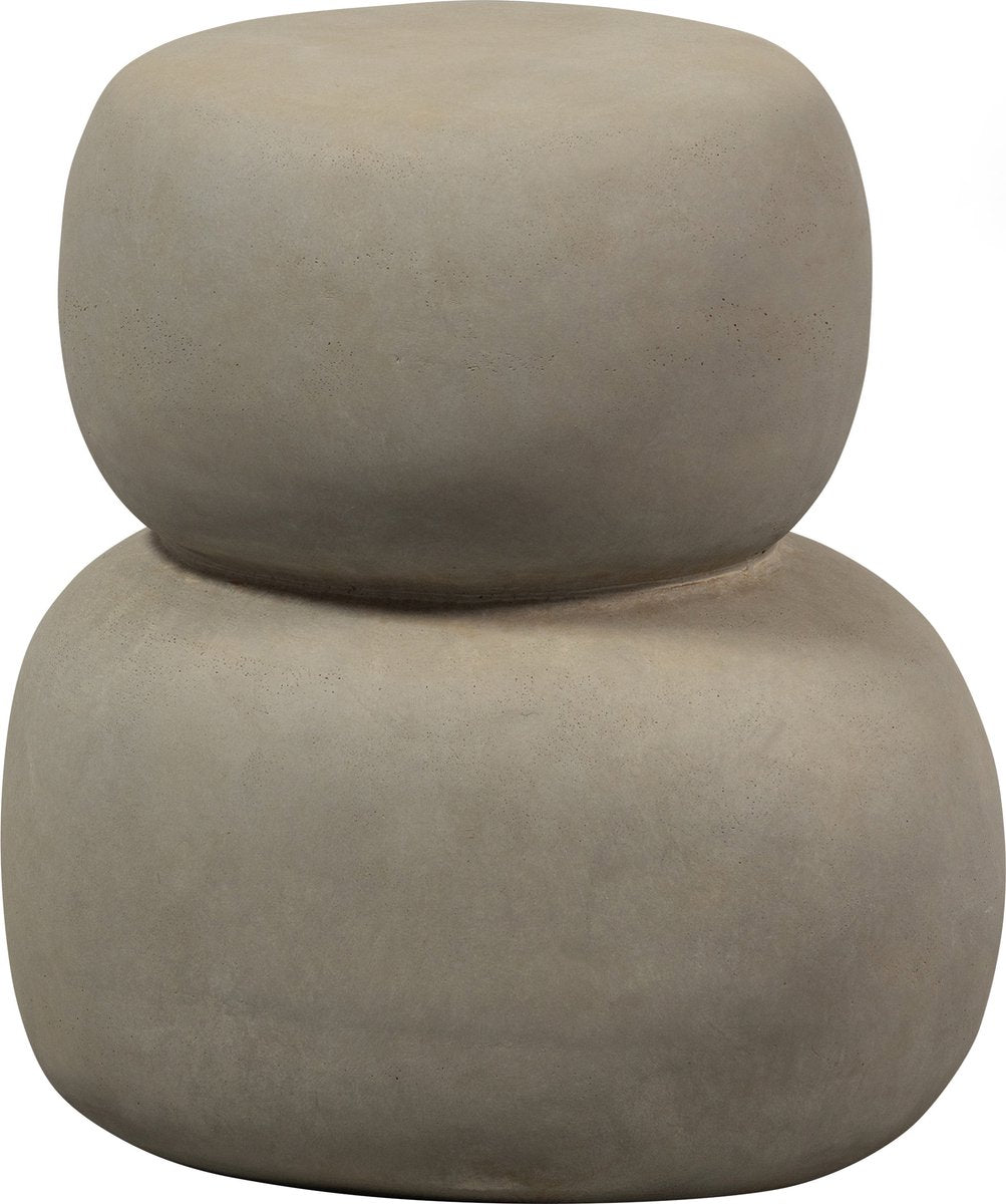 Mesa auxiliar Woood oda - fibra de arcilla - gris verde - 47x41x35