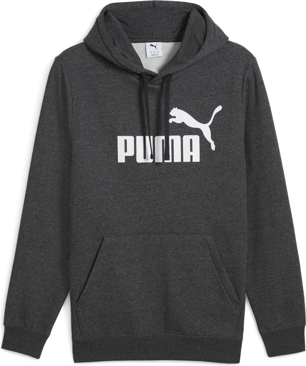 Puma ess no. 1 logo sudadera con capucha fl suéter unisex - gris oscuro jaspeado