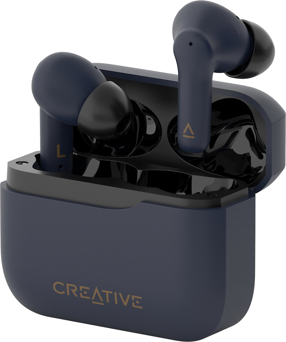 Creative zen air plus - cuffie wireless - ciemnoniebieskie - bluetooth 5.3 - anc