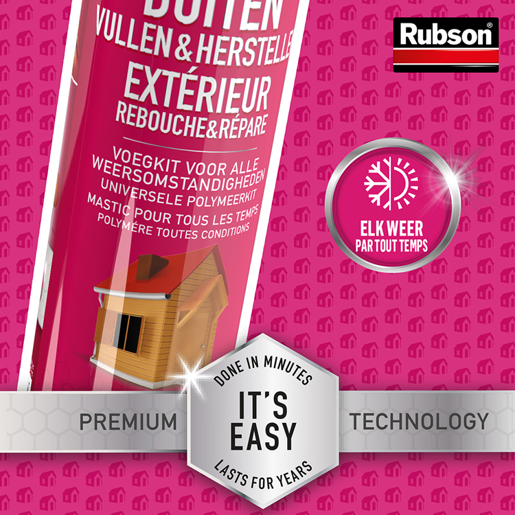 Rubson 1065997 - fácil sellado exterior 280ml | 12 piezas