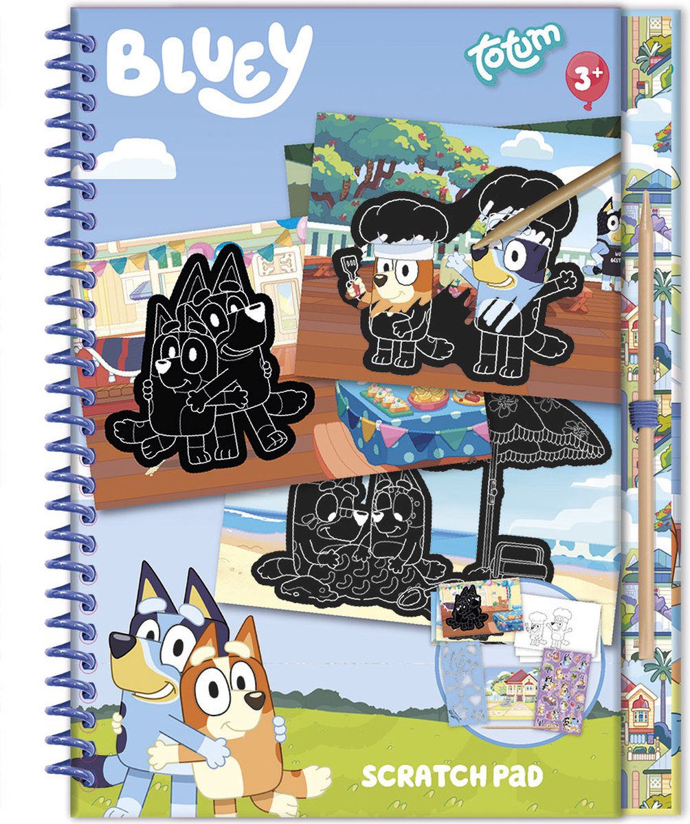 Totum Bluey Scratch Book con 10 graffi