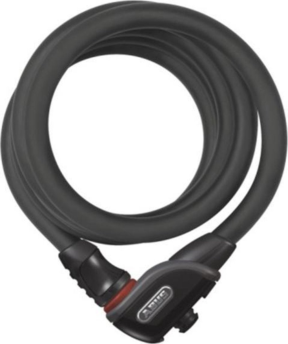Lucchetto a cavo Abus Phantom 8950 180 Texfl - set lucchetto per bicicletta con supporto Texfl per il telaio della bicicletta - 12 15 mm - livello di sicurezza 5 - nero