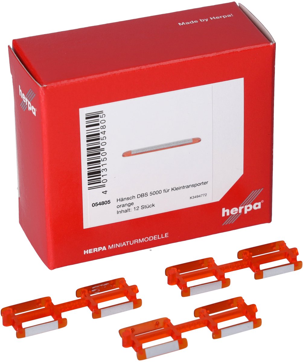 Herpa hänsch dbs 5000 zwaaibalk transporter, oranje (12 st.)