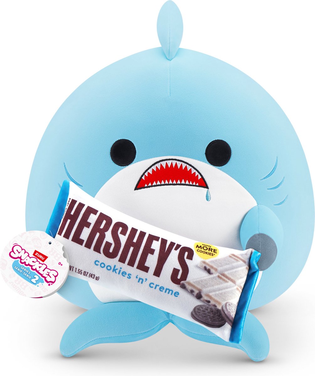 Snackles serie 2 - set squalo con hersheys - 35 cm da zuru
