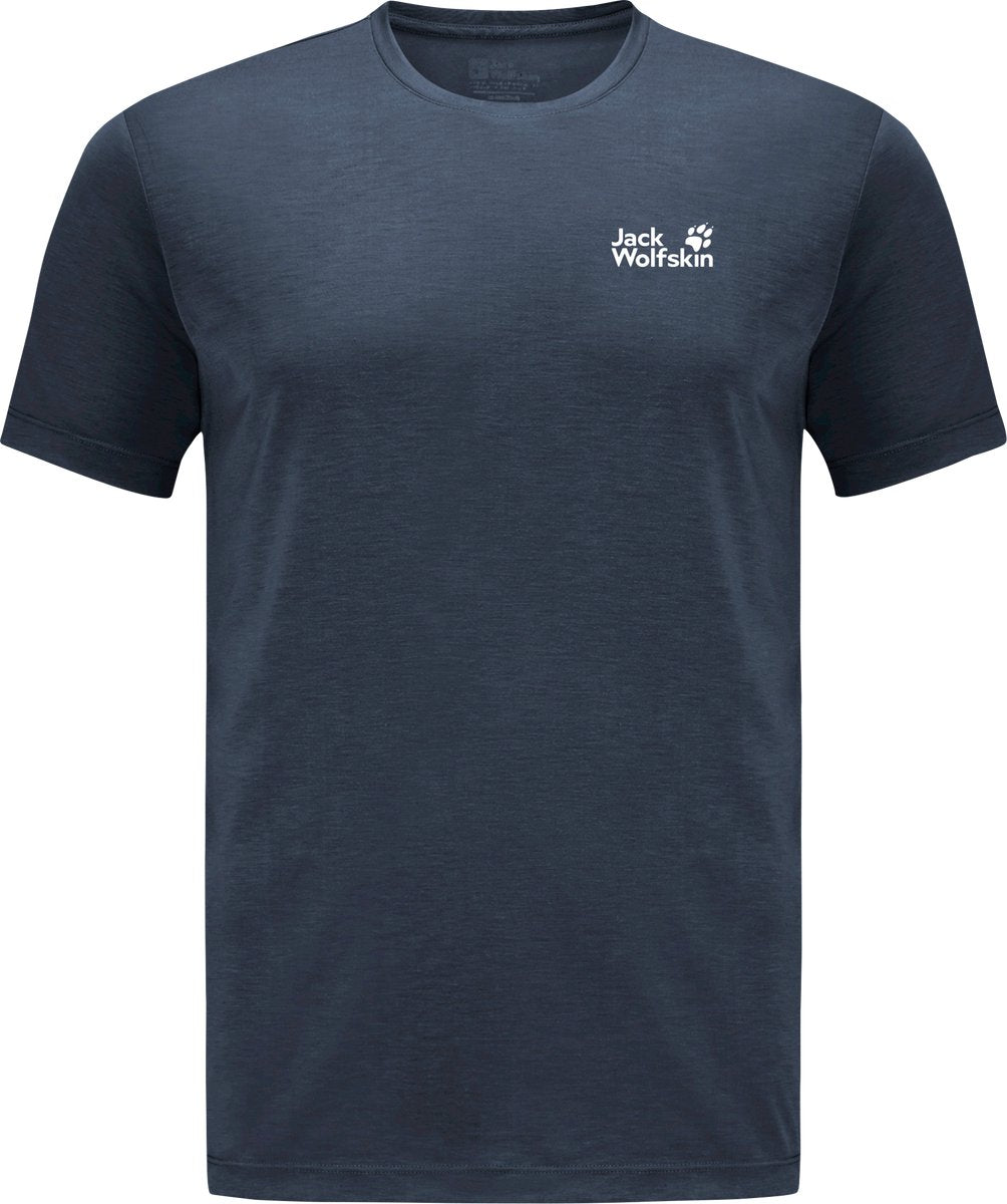 Jack wolfskin vonnan s s t m heren outdoorshirt-midnight sky