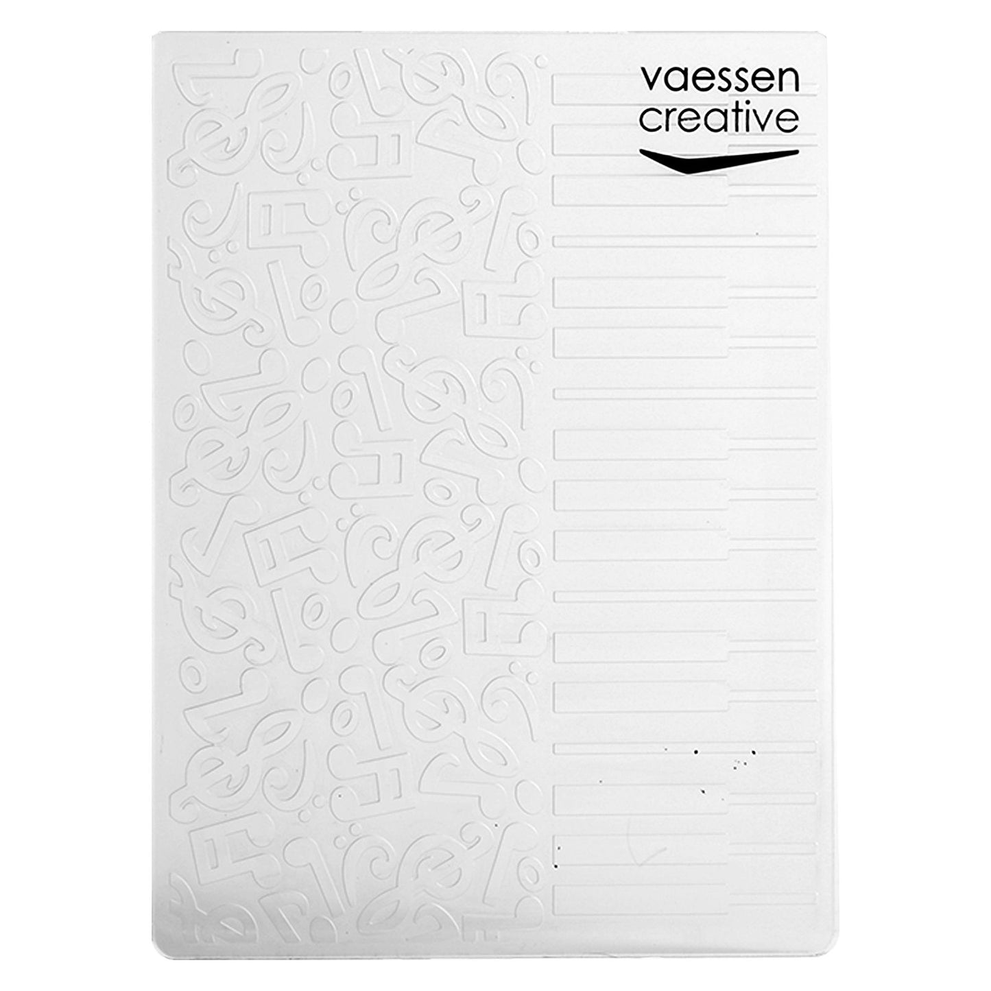 Vaessen creative • carpeta de relieve notas musicales de piano