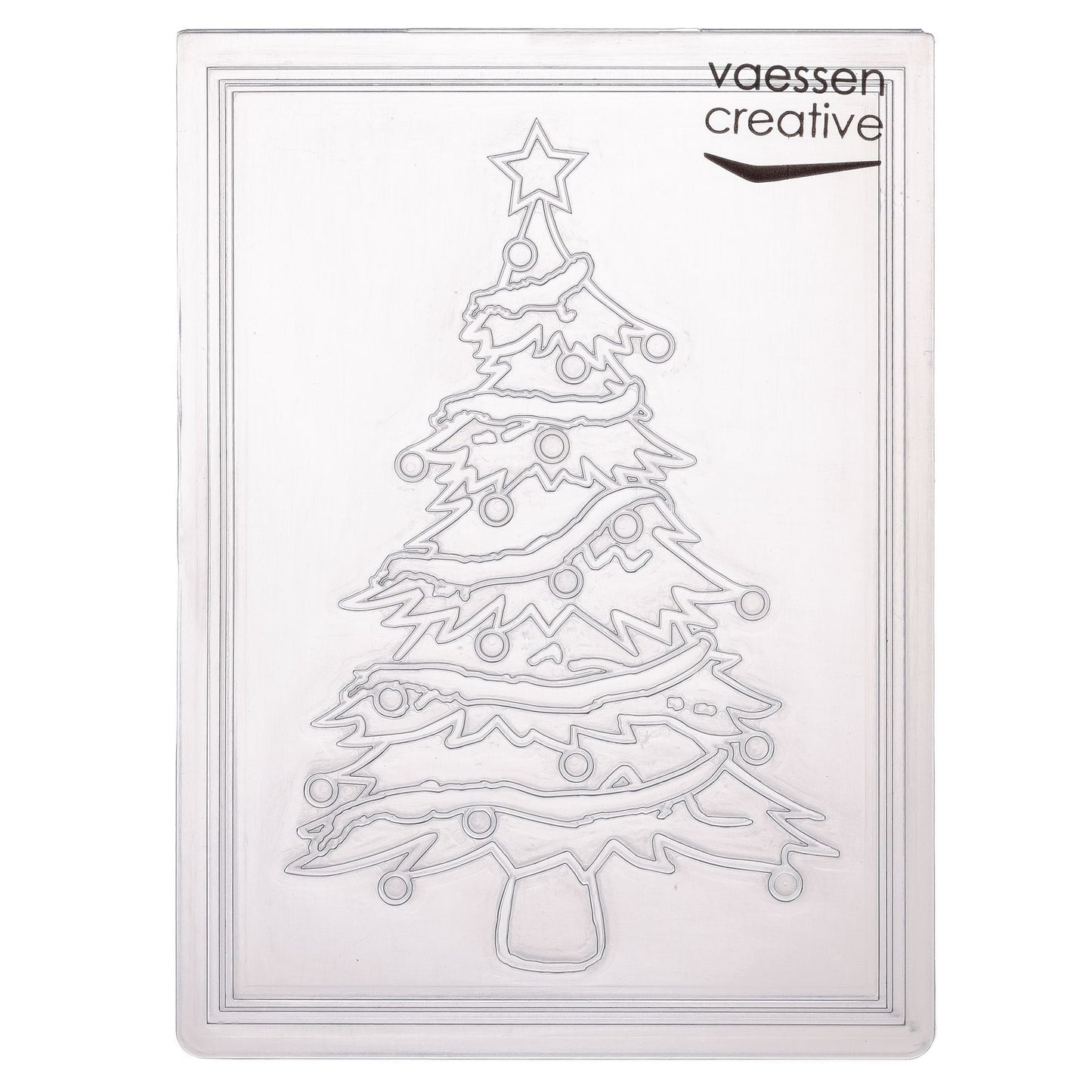 Vaessen creative • carpeta de estampado Figuras de árboles de Navidad