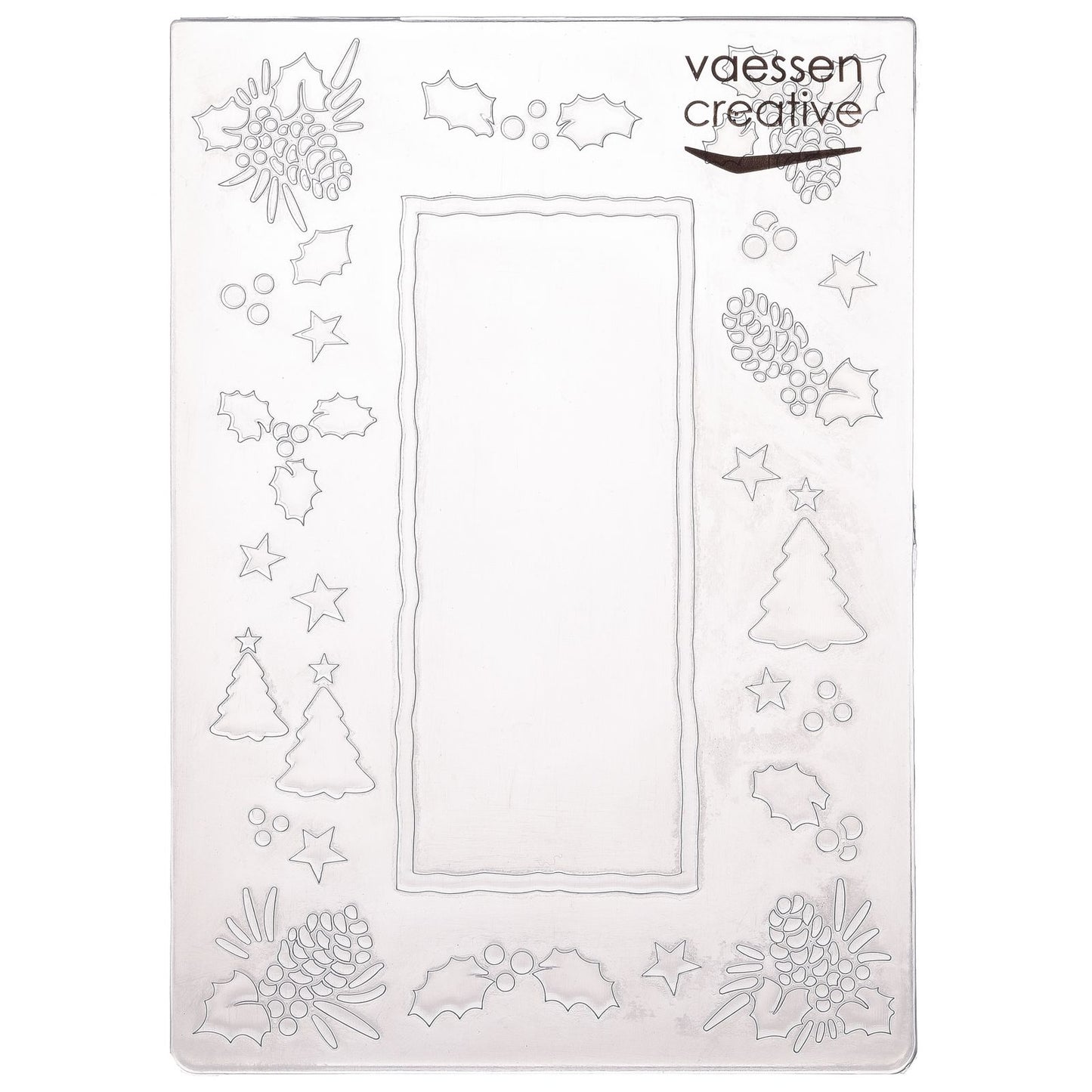 Vaessen creative • cartella per goffratura pigna albero
